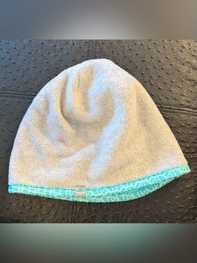 Adidas Fleece Gray & Aqua Winter Beanie Hat - Size: One Size (OS)